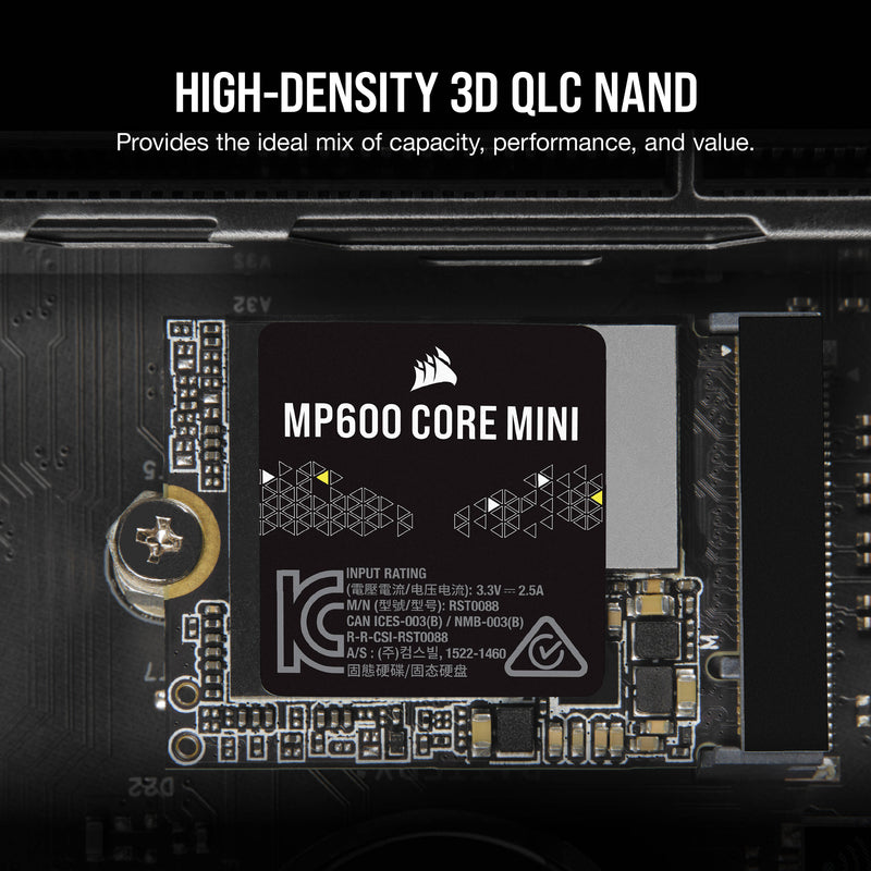 Corsair 2TB MP600 CORE MINI NVMe PCIe 4.0 M.2 Internal SSD