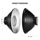Neewer Beauty Dish with Diffuser and Honeycomb Grid (12")