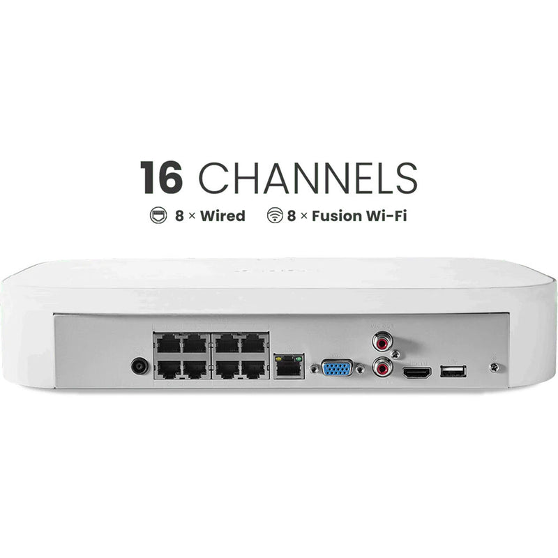Lorex Fusion Series N847A62-8AB6-E 16-Channel 4K UHD NVR with 2TB HDD & Six 4K Smart Deterrence Bullet Cameras