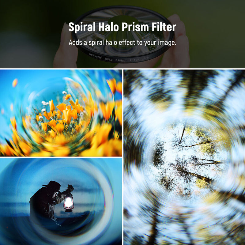 Neewer Spiral Halo Camera Lens Filter (77mm)