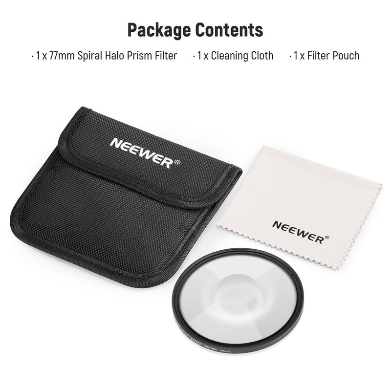 Neewer Spiral Halo Camera Lens Filter (77mm)