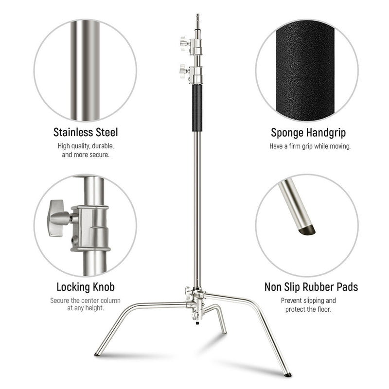 Neewer Air-Cushioned C-Stand with Extension Arm
