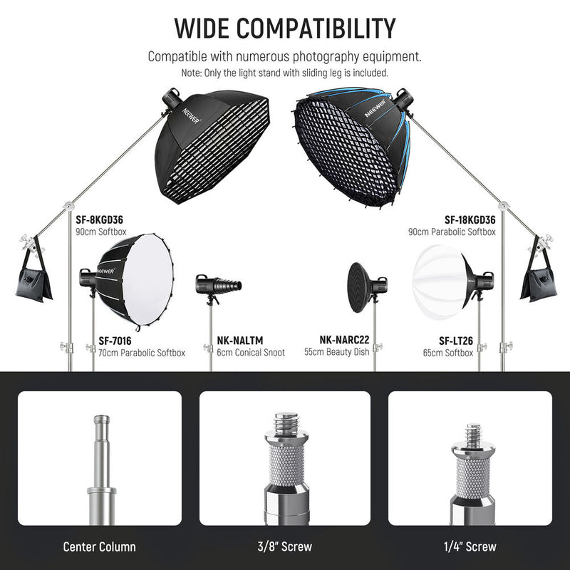 Neewer Air-Cushioned C-Stand with Extension Arm