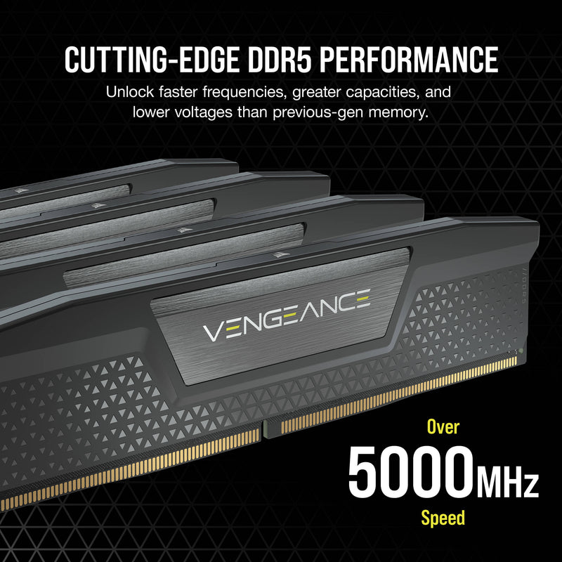 Corsair 32GB VENGEANCE DDR5 Memory Kit (2 x 16GB, Black)