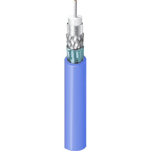 Belden 4731R UHD 4K 12G-SDI RG-11 14 AWG Coax Cable (1000', Light Blue)