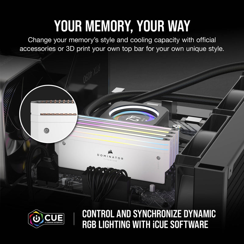 Corsair 32GB DOMINATOR TITANIUM RGB DDR5 4800 MHz DIMM Memory Kit (2 x 16GB)