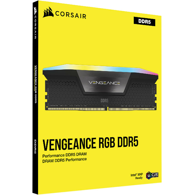 Corsair 64GB VENGEANCE RGB DDR5 6000MT/s DIMM Memory Kit (Black, 2 x 32GB)