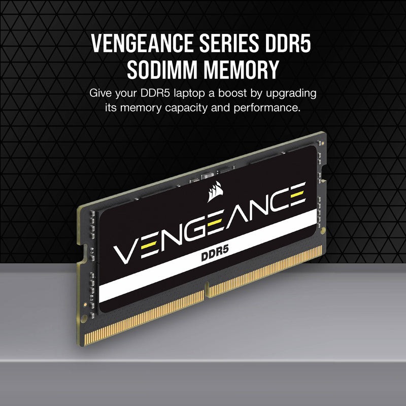 Corsair 16GB VENGEANCE Laptop DDR5 4800 MHz SO-DIMM Memory Kit (2 x 8GB)