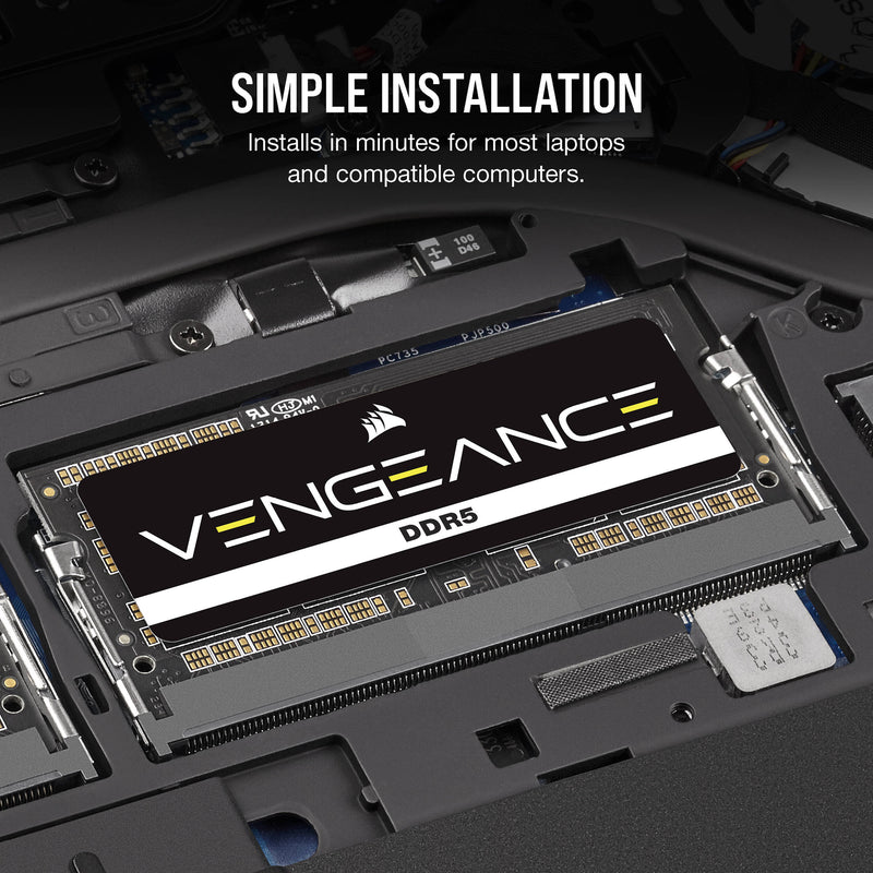 Corsair 16GB VENGEANCE Laptop DDR5 4800 MHz SO-DIMM Memory Kit (2 x 8GB)