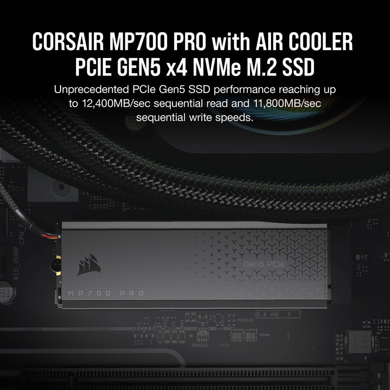 Corsair 1TB MP700 PRO NVMe PCIe 5.0 M.2 Internal SSD (Air Cooler)