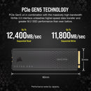Corsair 1TB MP700 PRO NVMe PCIe 5.0 M.2 Internal SSD (Air Cooler)