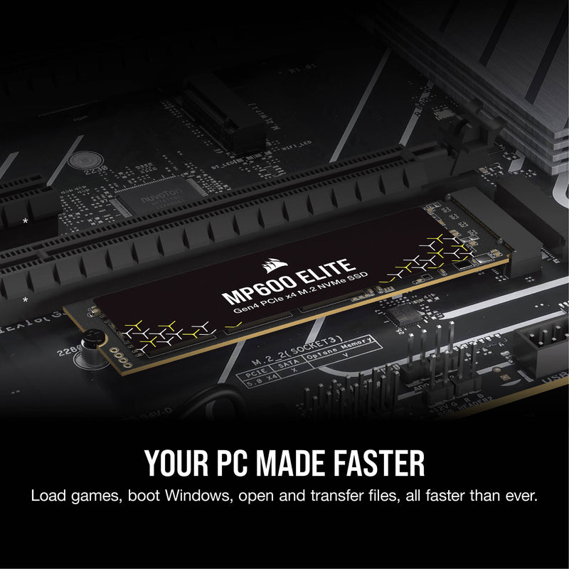 Corsair 1TB MP600 ELITE NVMe PCIe 4.0 M.2 Internal SSD