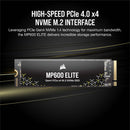 Corsair 1TB MP600 ELITE NVMe PCIe 4.0 M.2 Internal SSD