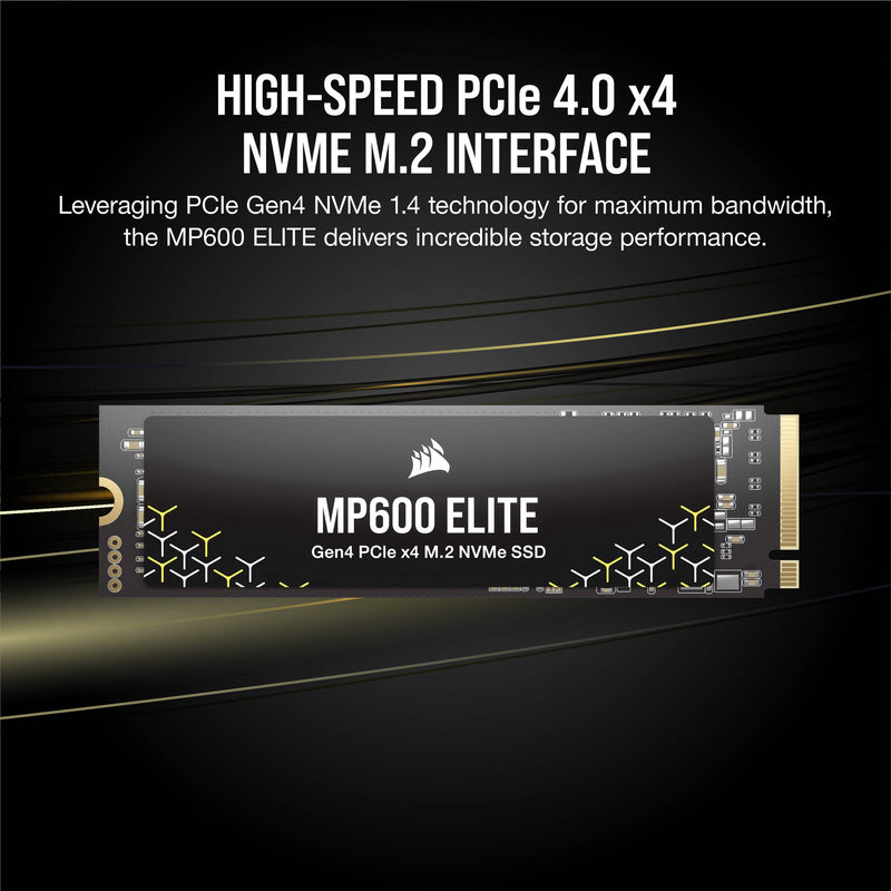 Corsair 1TB MP600 ELITE NVMe PCIe 4.0 M.2 Internal SSD