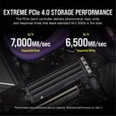 Corsair 2TB MP600 ELITE NVMe PCIe 4.0 M.2 Internal SSD (Heatsink)