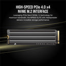 Corsair 2TB MP600 ELITE NVMe PCIe 4.0 M.2 Internal SSD (Heatsink)