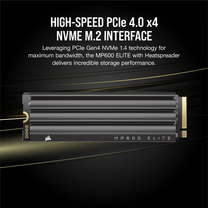 Corsair 2TB MP600 ELITE NVMe PCIe 4.0 M.2 Internal SSD (Heatsink)