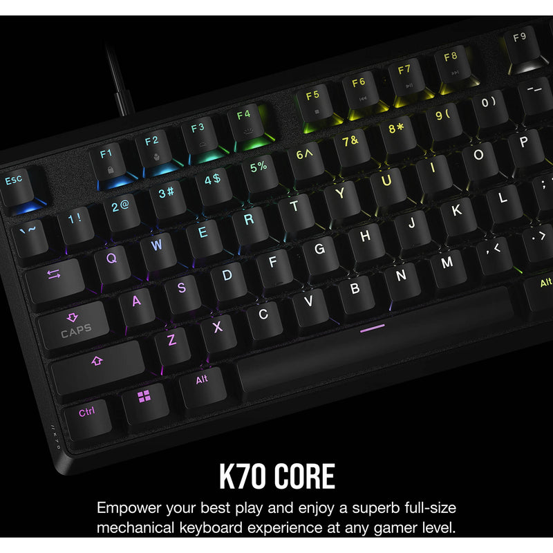 Corsair K70 CORE RGB Full Size Mechanical Gaming Keyboard (Black)
