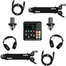RODE RODECaster Duo 2-Person Podcasting Kit with PodMics, Studio Boom Arms, Headphones, and Cables