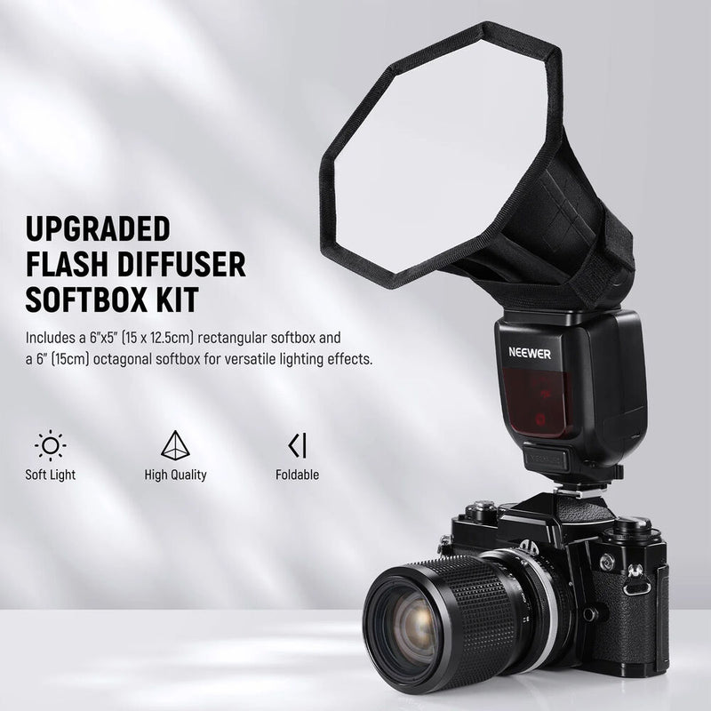Neewer NS5P Upgraded Rectangular and Octagon Flash Diffuser Kit