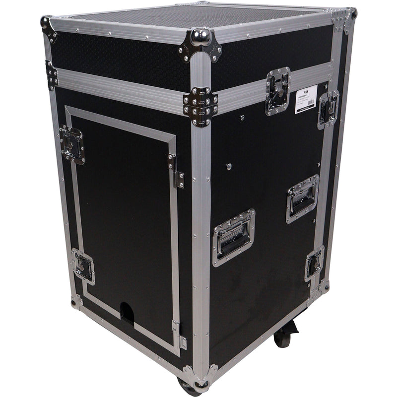 ProX Vertical Rackmount Mixer Case with 10 RU Slant Top Combo (16 RU)