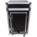 ProX Vertical Rackmount Mixer Case with 10 RU Slant Top Combo (16 RU)