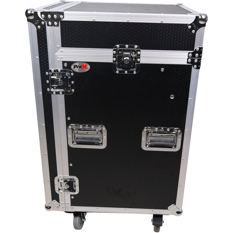 ProX Vertical Rackmount Mixer Case with 10 RU Slant Top Combo (16 RU)