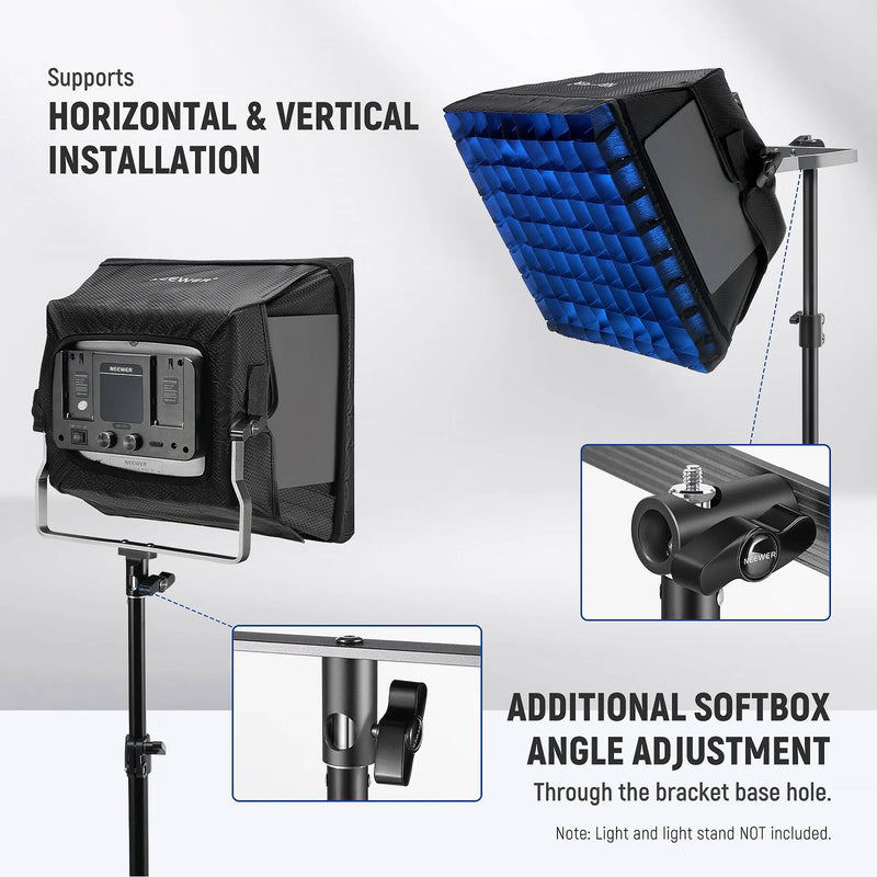 Neewer Softbox Diffuser with Grid for RGB660 PRO LED Light Panel