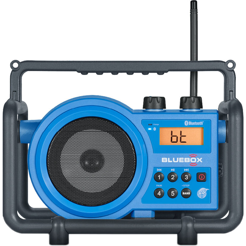 Sangean BB-100 Ultra-Rugged Portable Bluetooth Speaker with AM/FM Radio (Blue)
