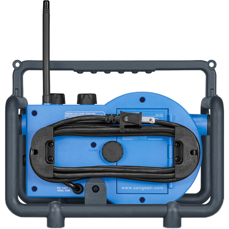 Sangean BB-100 Ultra-Rugged Portable Bluetooth Speaker with AM/FM Radio (Blue)