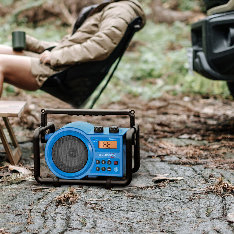 Sangean BB-100 Ultra-Rugged Portable Bluetooth Speaker with AM/FM Radio (Blue)