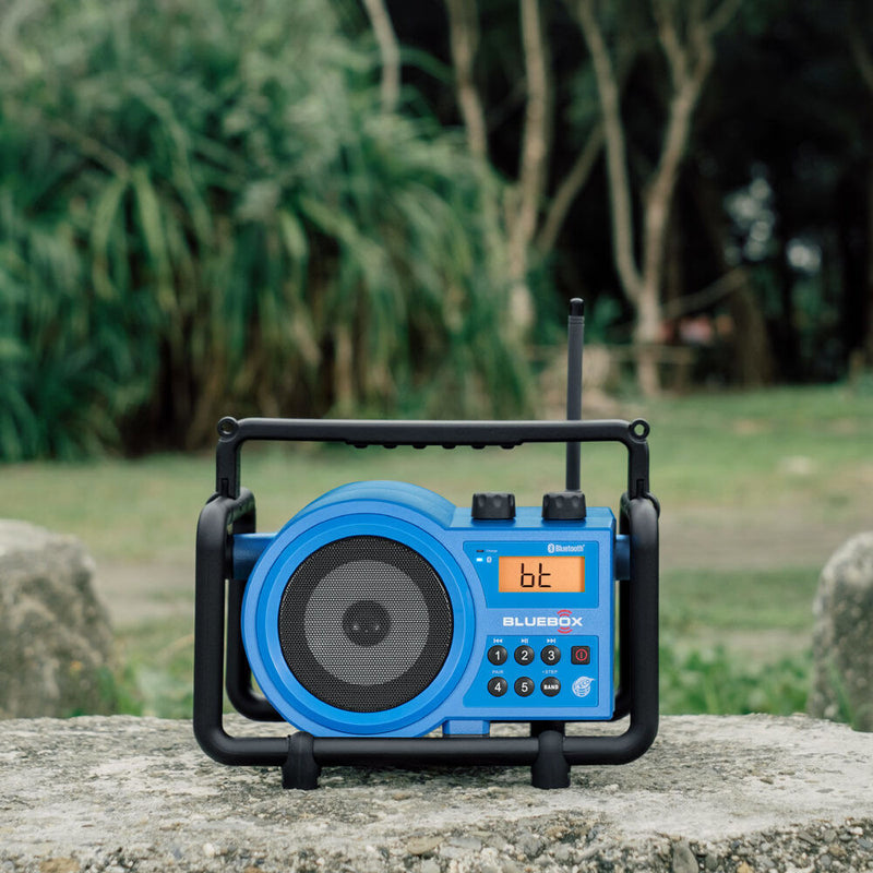 Sangean BB-100 Ultra-Rugged Portable Bluetooth Speaker with AM/FM Radio (Blue)