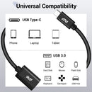 RVP+ USB-C to USB-A 3.0 Female Adapter (2-Pack, Black)
