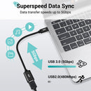 RVP+ USB-C to USB-A 3.0 Female Adapter (2-Pack, Black)