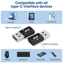 RVP+ USB-C to USB-A 3.2 Gen 1 Adapter (2-Pack, Black)