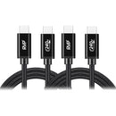 RVP+ 3' USB-C 2.0 Charging Cable (Black, 2-Pack)