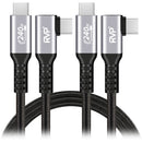 RVP+ 6' USB-C 3.2 Gen 2x2 Right-Angle Cable (Gray, 2-Pack)