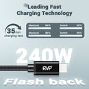 RVP+ 3' USB-C 2.0 Charging Cable (Black, 2-Pack)