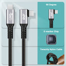 RVP+ 6' USB-C 3.2 Gen 2x2 Right-Angle Cable (Gray, 2-Pack)