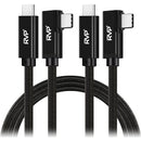 RVP+ 9' USB-C 3.2 Gen 2x2 Right-Angle Cable (Black, 2-Pack)