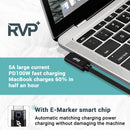 RVP+ 9' USB-C 3.2 Gen 2x2 Right-Angle Cable (Black, 2-Pack)
