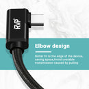RVP+ 3' USB-C 3.2 Gen 2x2 Right-Angle Cable (Black, 2-Pack)