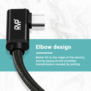 RVP+ 9' USB-C 3.2 Gen 2x2 Right-Angle Cable (Black, 2-Pack)