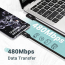 RVP+ 9' USB-C 3.2 Gen 2x2 Right-Angle Cable (Black, 2-Pack)