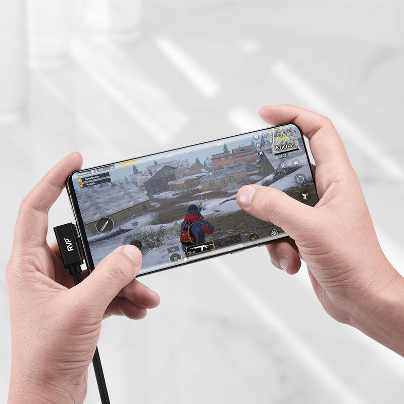 RVP+ 9' USB-C 3.2 Gen 2x2 Right-Angle Cable (Black, 2-Pack)