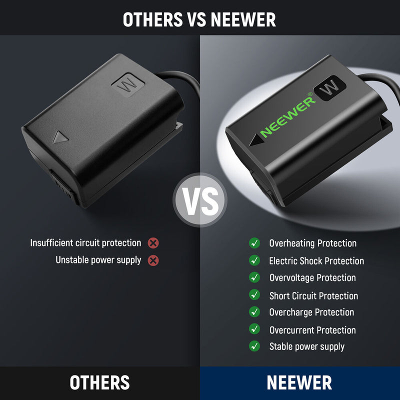 Neewer VP-FW50 to D Tap NP-FW50 Dummy Battery