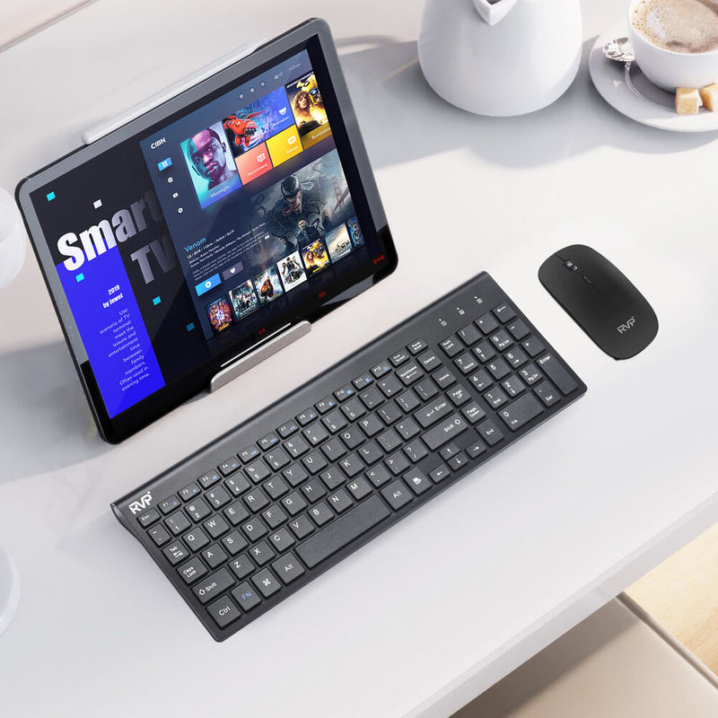 RVP+ Wireless Ultra Slim Keyboard and Mouse Combo (Black)
