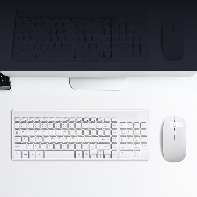 RVP+ Wireless Ultra Slim Keyboard and Mouse Combo (White)