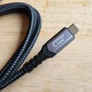 Tera Grand USB-C 3.2 Gen 2x2 Cable (Black/Gray, 6')