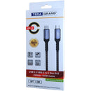 Tera Grand USB-C 3.2 Gen 2x2 Cable (Black/Gray, 6')